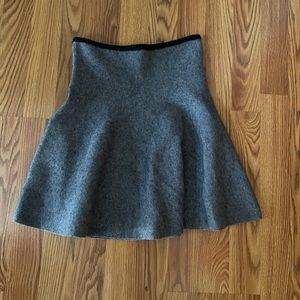 Zara Knit Skirt Fuzzy Trim Size Small